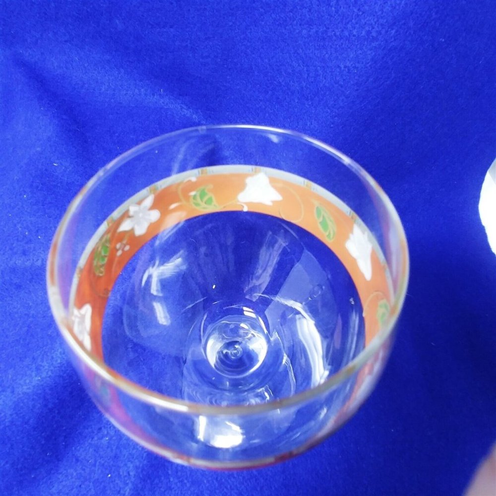 Water Wine Beverage Goblet by Pfaltzgraff "Mission Flower" Pattern Set of 2 - Picture 3 of 6